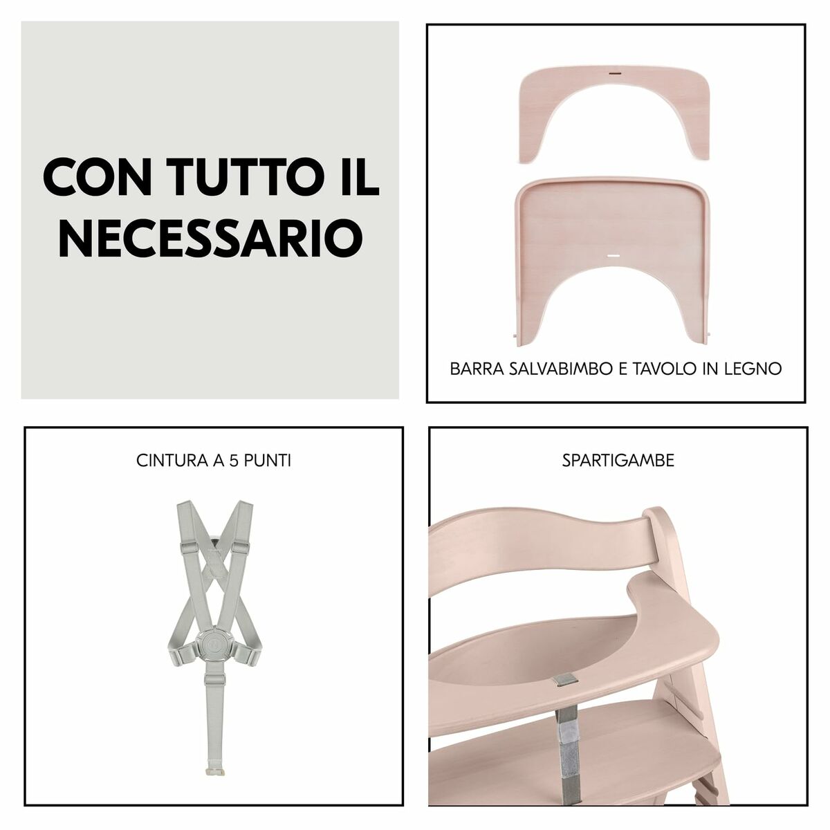 Scaun înalt Hauck Gri