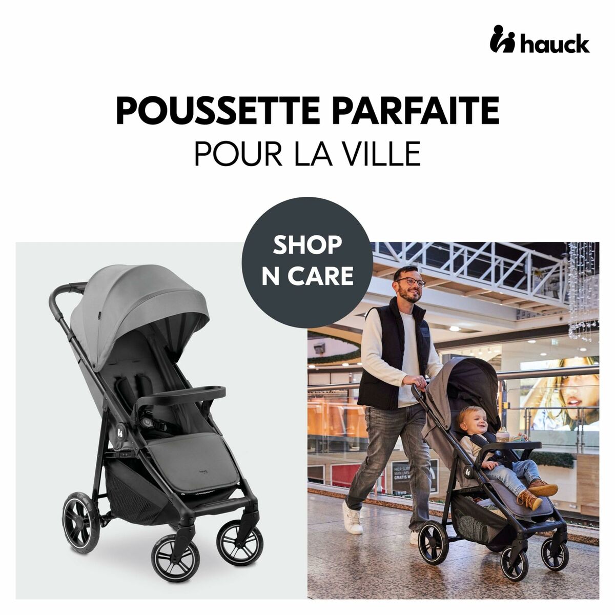 Cărucior de plimbat bebe Hauck Gri