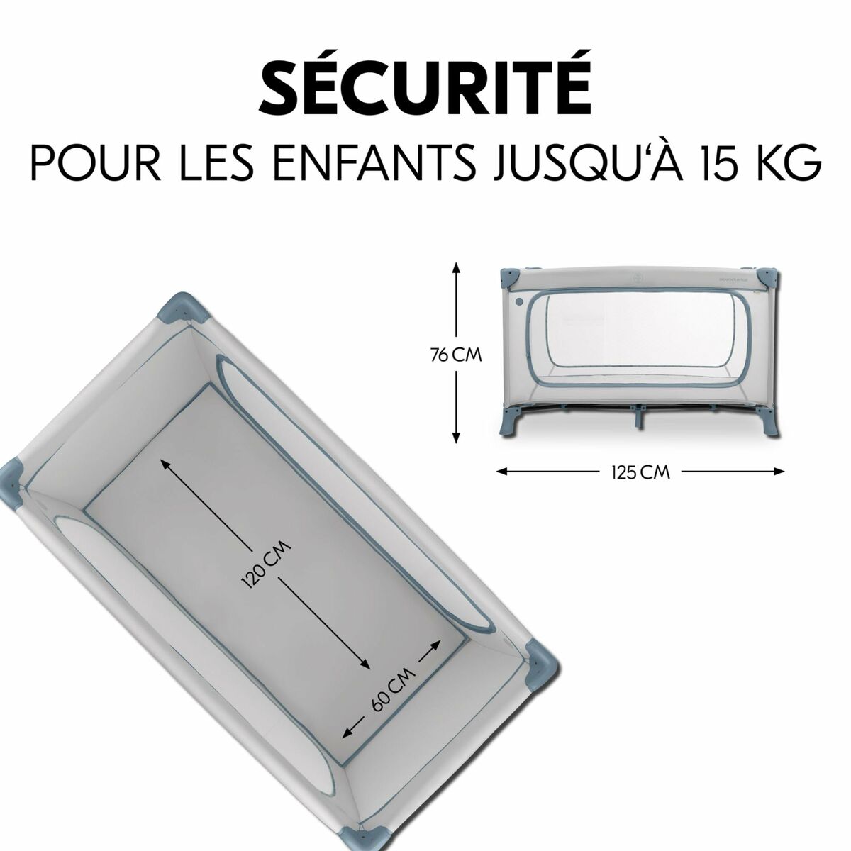 Pătuț de copil Hauck Albastru