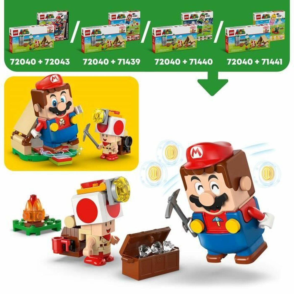 Set de Construcție Lego 72040 Super Mario Captain Toad's Camp 159 Piese