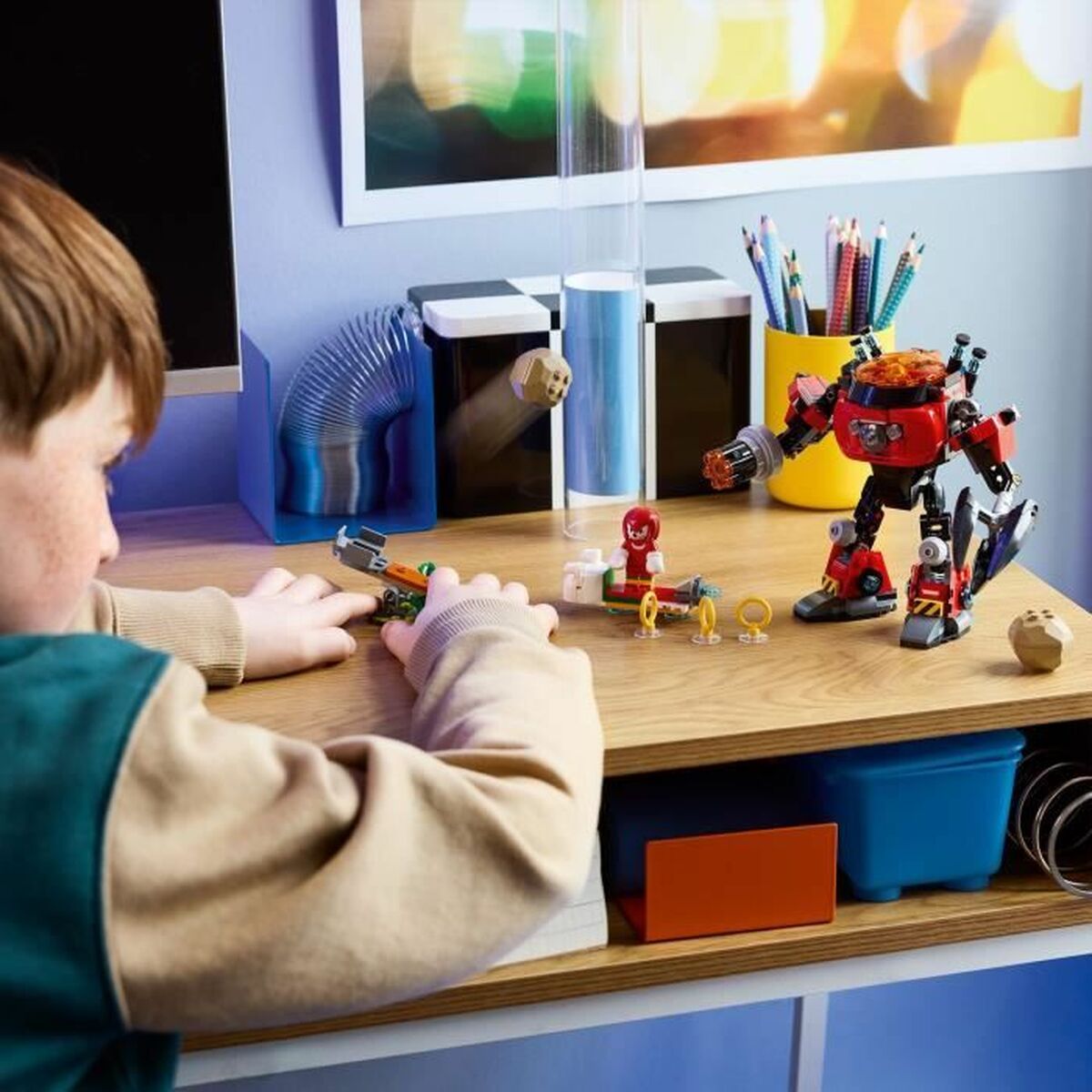 Set de Construcție Lego 77005 Sonic Knuckles VS Dr. Eggman Egg Crusher Mech 350 Piese