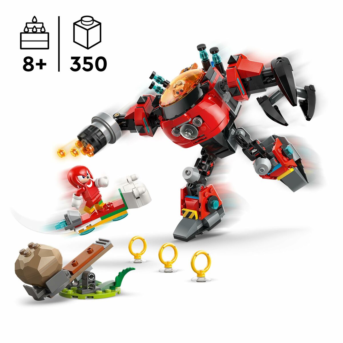 Set de Construcție Lego 77005 Sonic Knuckles VS Dr. Eggman Egg Crusher Mech 350 Piese