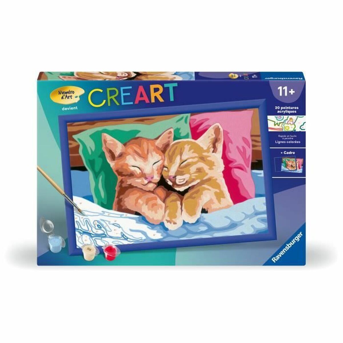 Set de pictură pe numere Ravensburger CReart Cats