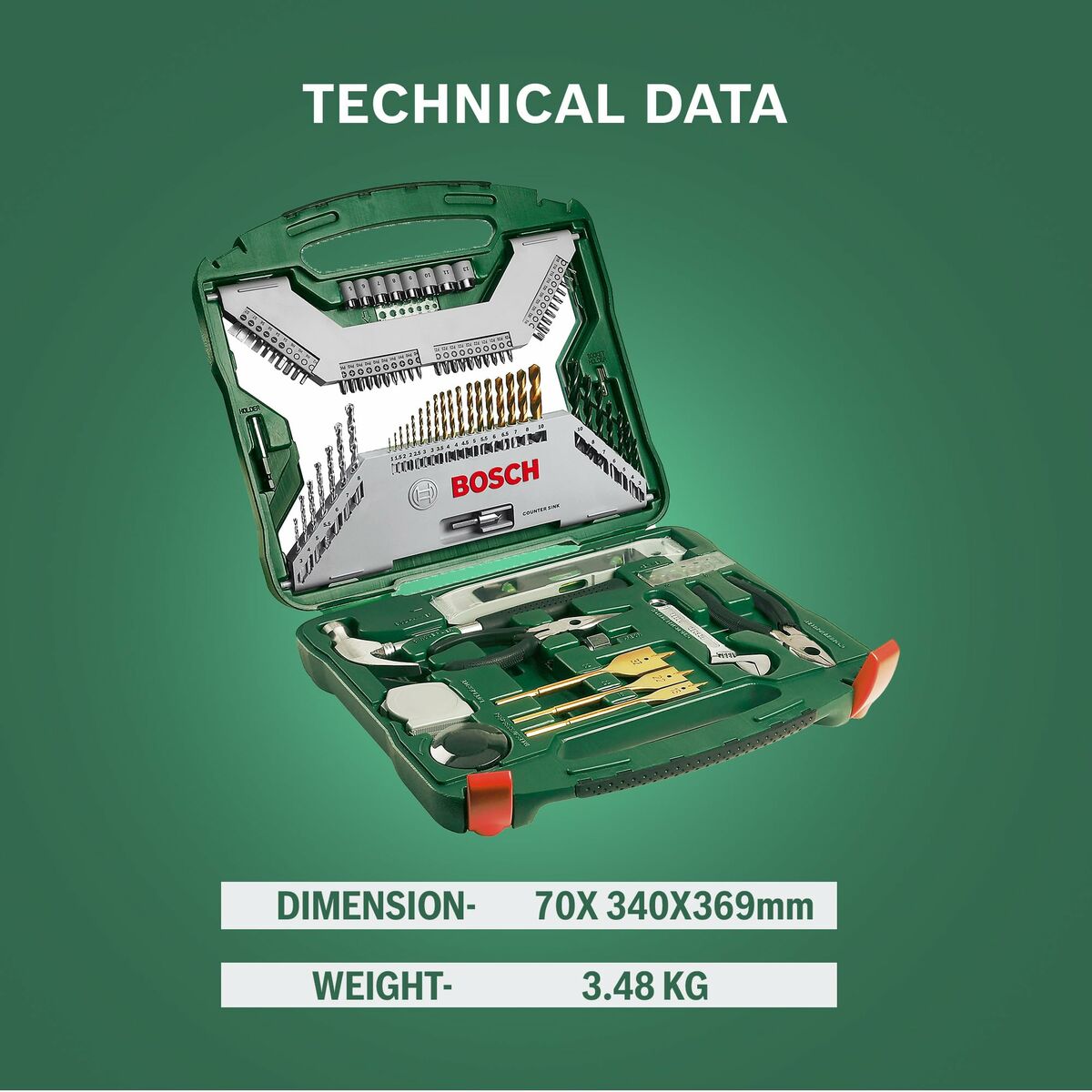 Cutie Tip Diplomat Pentru Scule BOSCH 25 x 7 x 35 cm Metal