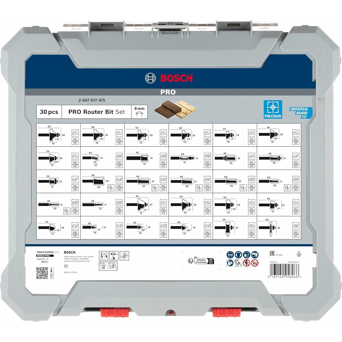Set de tăietori multifuncționali BOSCH 2607017475 30 Piese