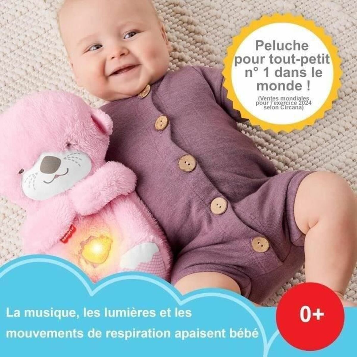Jucărie de Pluș Fisher-Price Roz Plastic