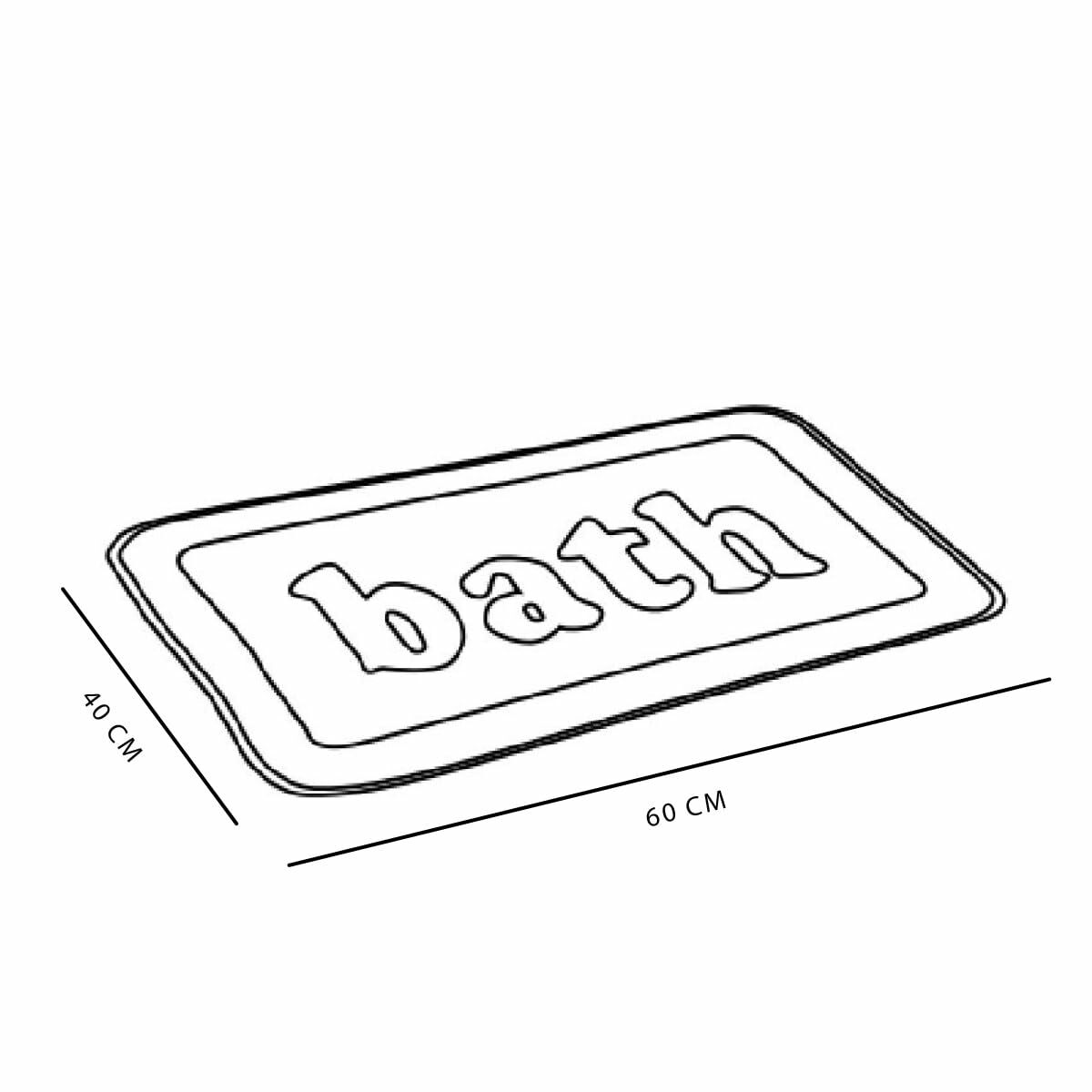 Covoraș de baie antiderapant TODAY Bath PVC 40 x 60 cm Alb