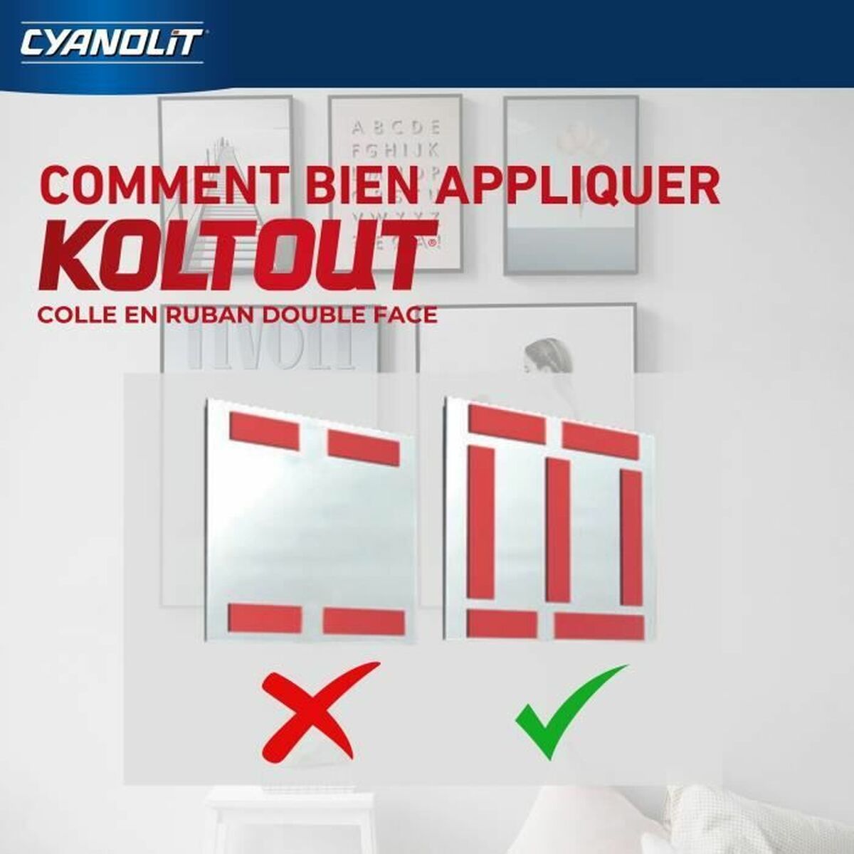 Bandă cu două fețe Cyanolit 10 m 8 mm