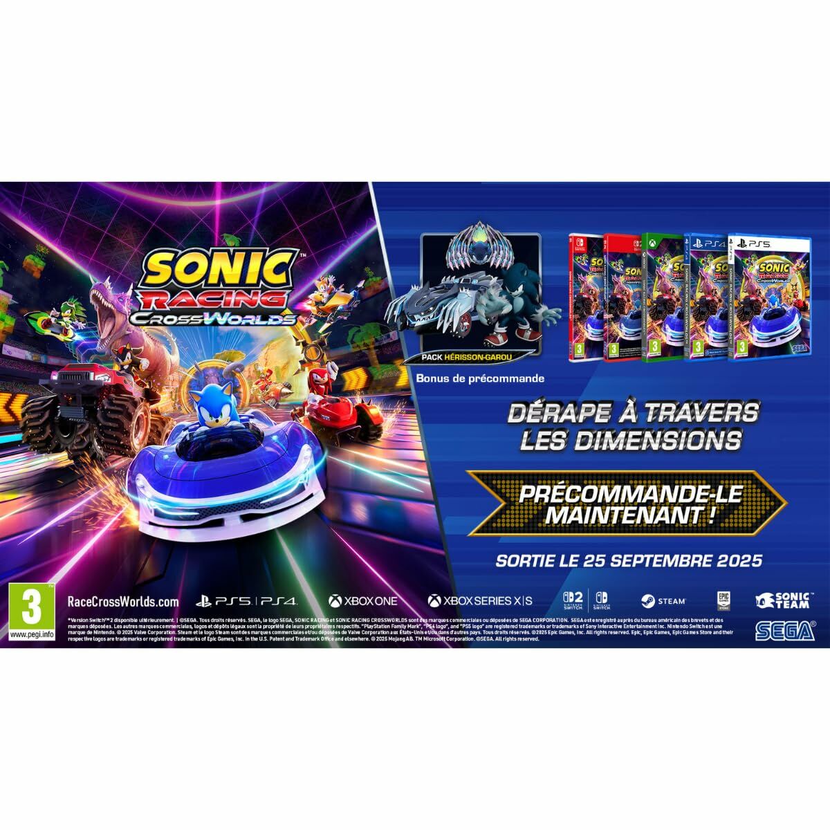 Joc video pentru Switch SEGA Sonic Racing CrossWorlds