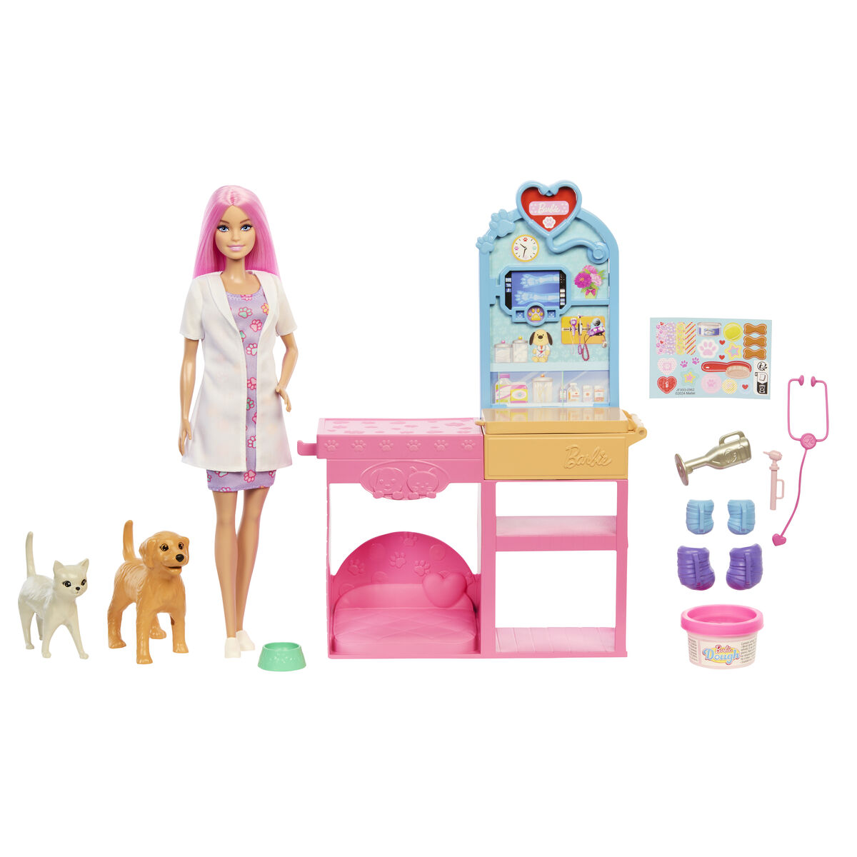 Playset Barbie Veterinarian Clinic 15 Piese