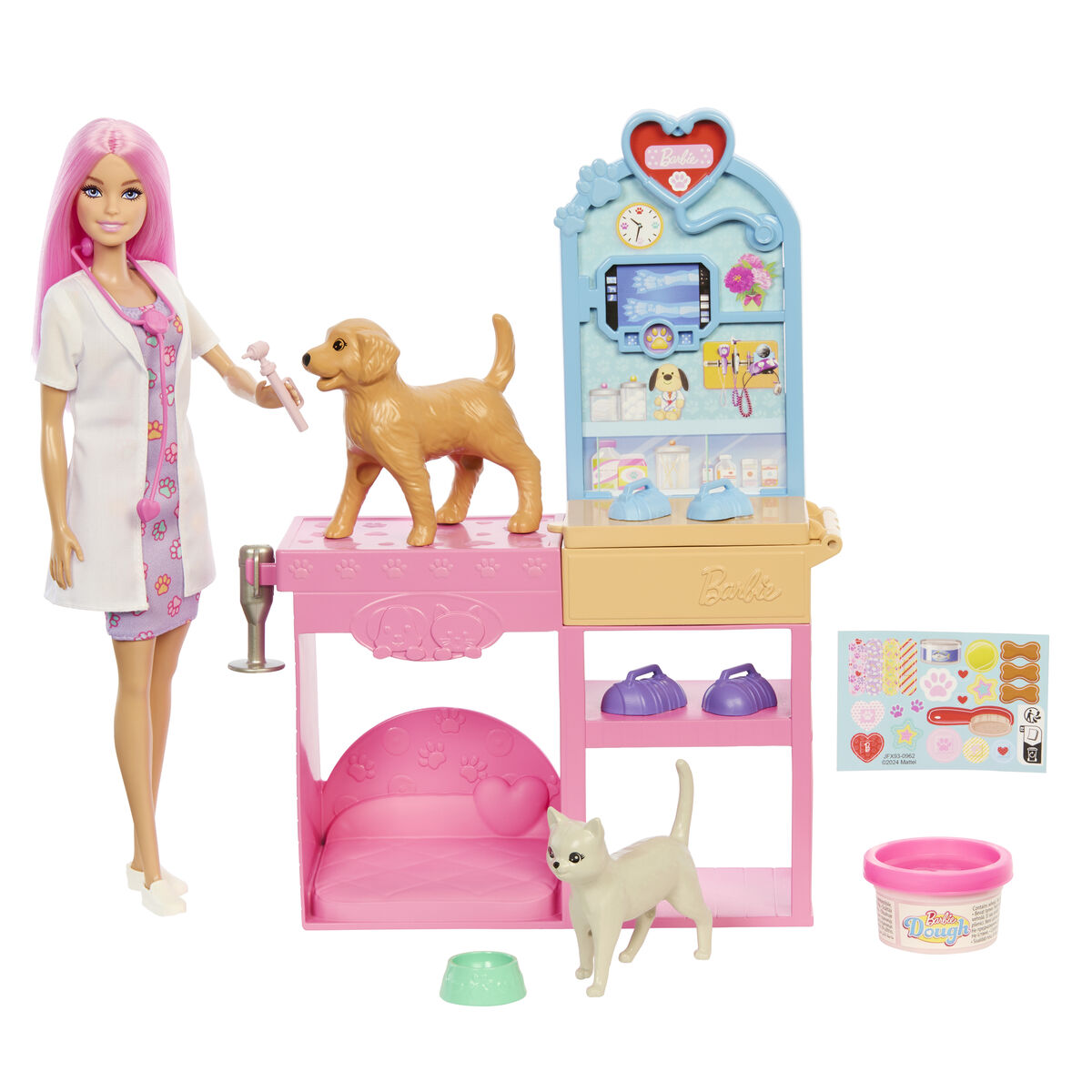 Playset Barbie Veterinarian Clinic 15 Piese