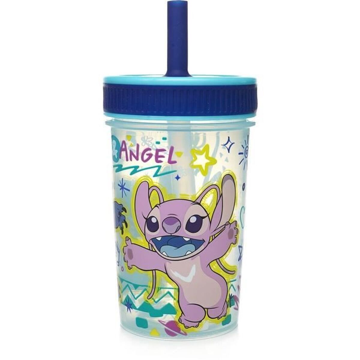 Paharul de învăţare ThermoBaby LILO & STITCH 420 ml Albastru