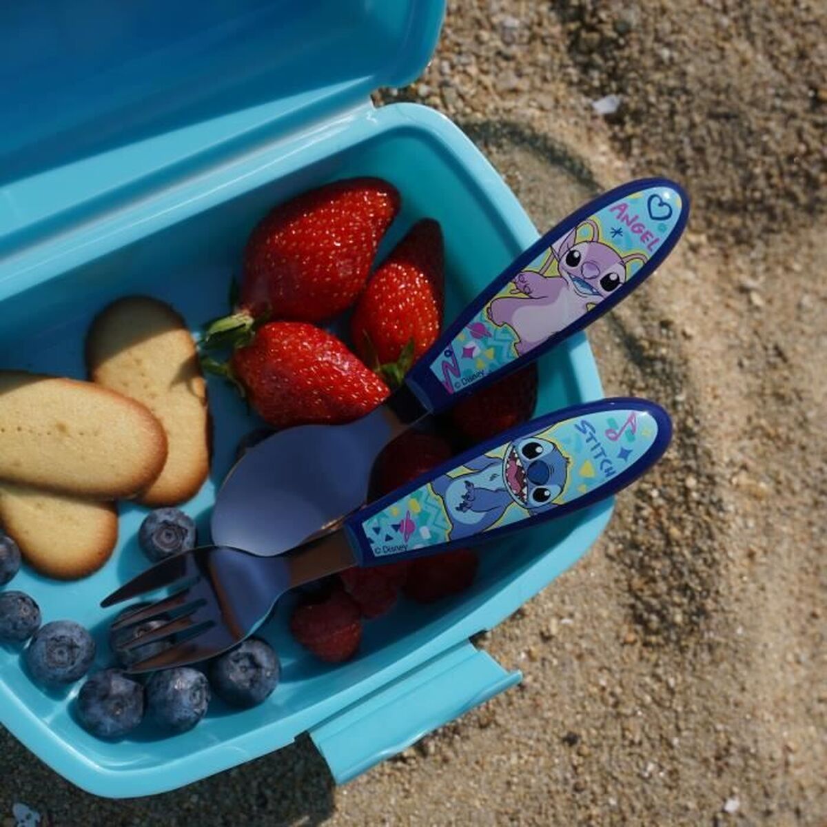 Set de Tacâmuri ThermoBaby LILO & STITCH Albastru Turquoise Metal Oțel inoxidabil 2 Piese