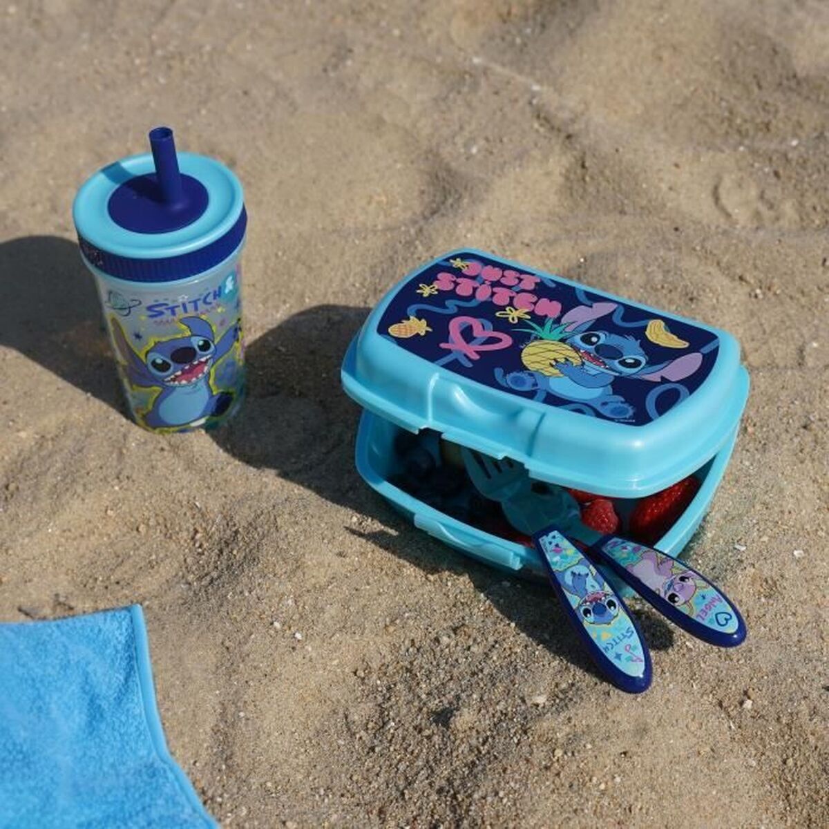 Set de Tacâmuri ThermoBaby LILO & STITCH Albastru Turquoise Metal Oțel inoxidabil 2 Piese