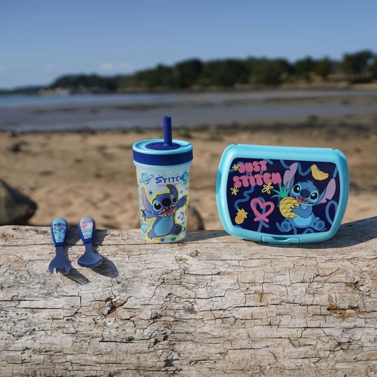 Set de Tacâmuri ThermoBaby LILO & STITCH Albastru Turquoise Metal Oțel inoxidabil 2 Piese