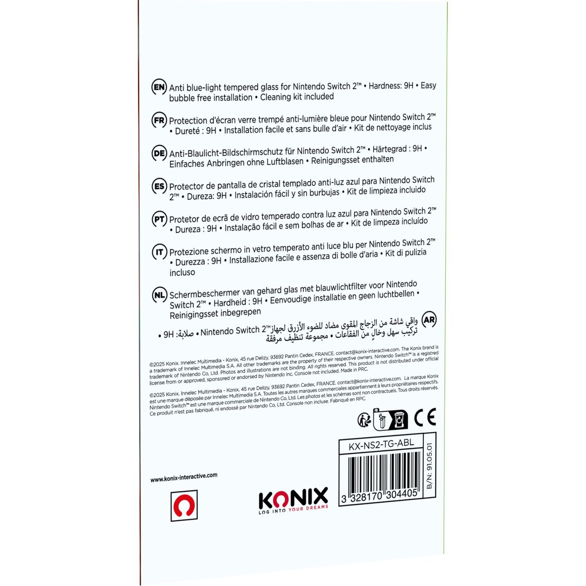 Folie de Ecran pentru Nintendo Switch 2 KONIX