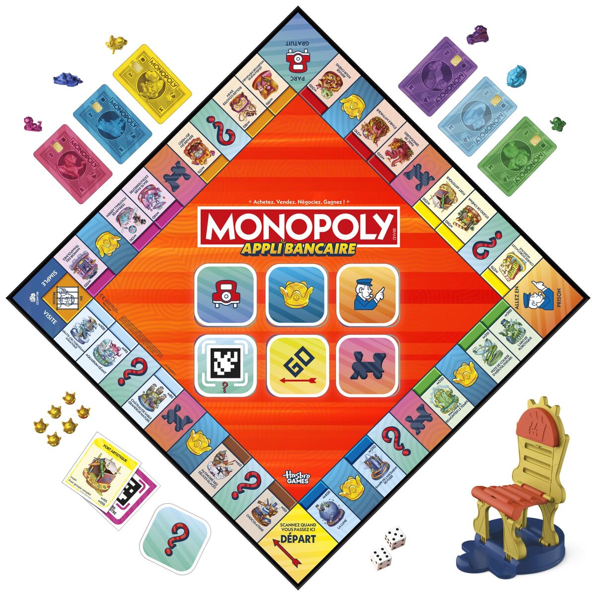 Joc de Masă Monopoly Monopoly Appli Bancaire 27 x 5 x 27 cm