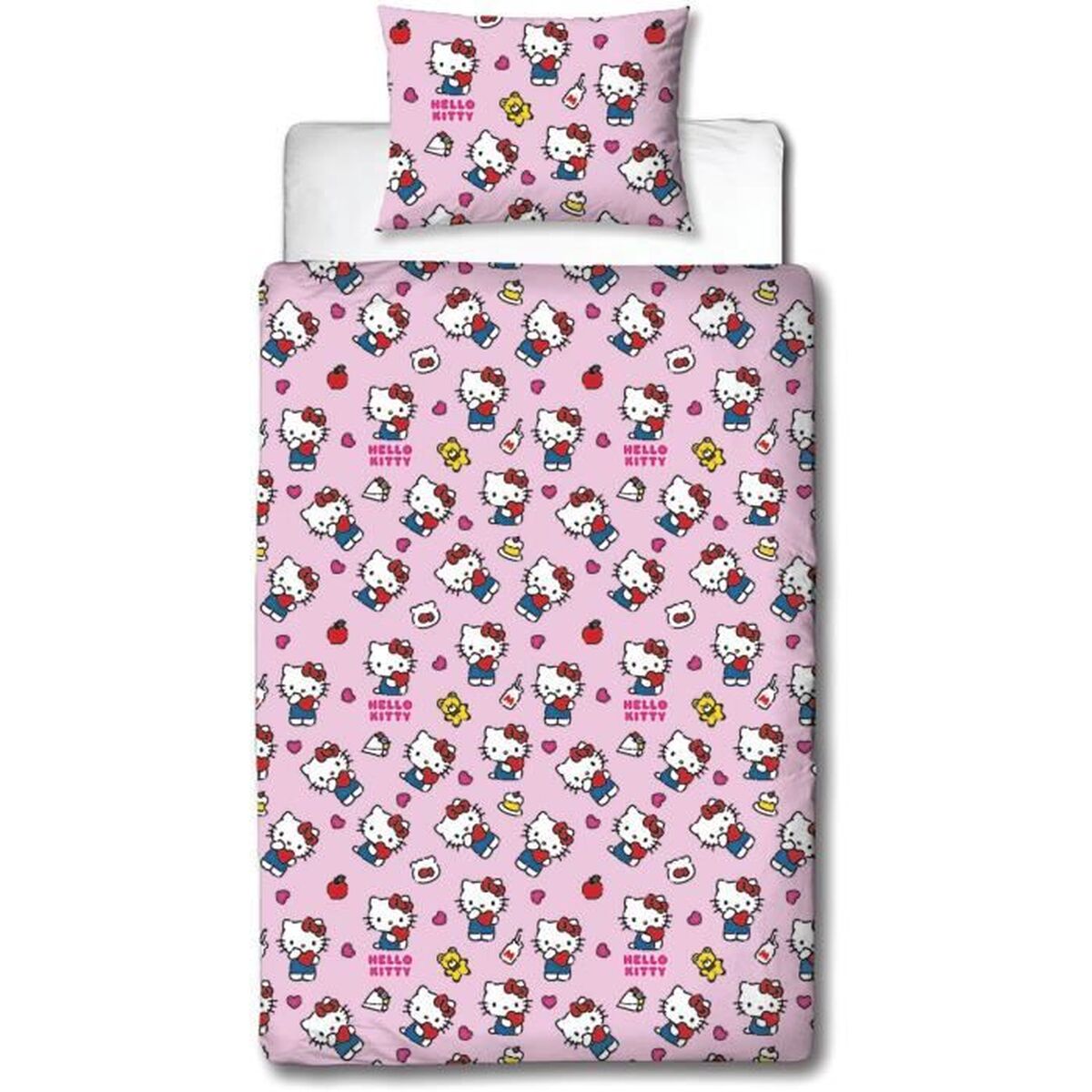 Set husă de pătură Hello Kitty 25 x 5 x 30 cm Roz Pat 140 2 Piese