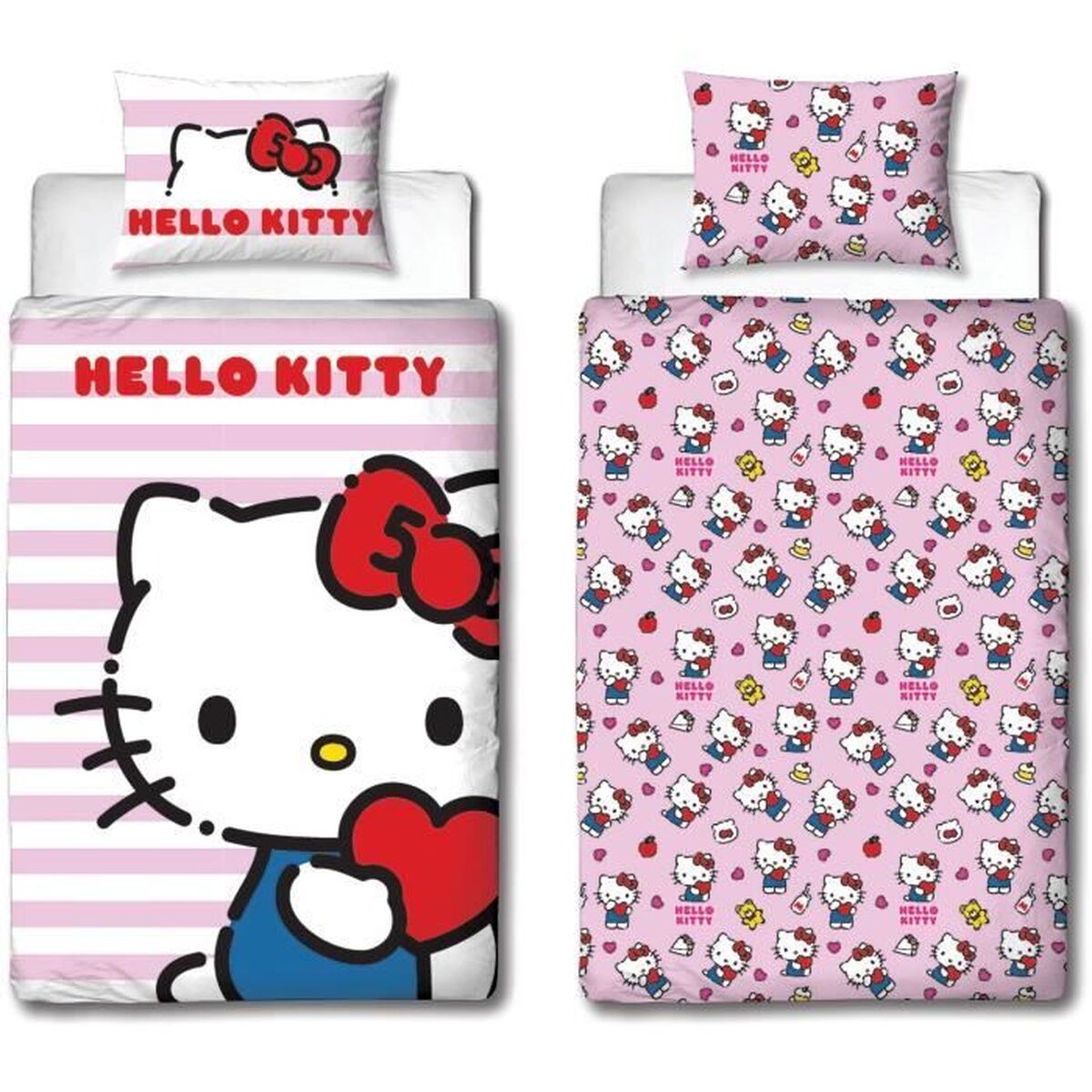 Set husă de pătură Hello Kitty 25 x 5 x 30 cm Roz Pat 140 2 Piese