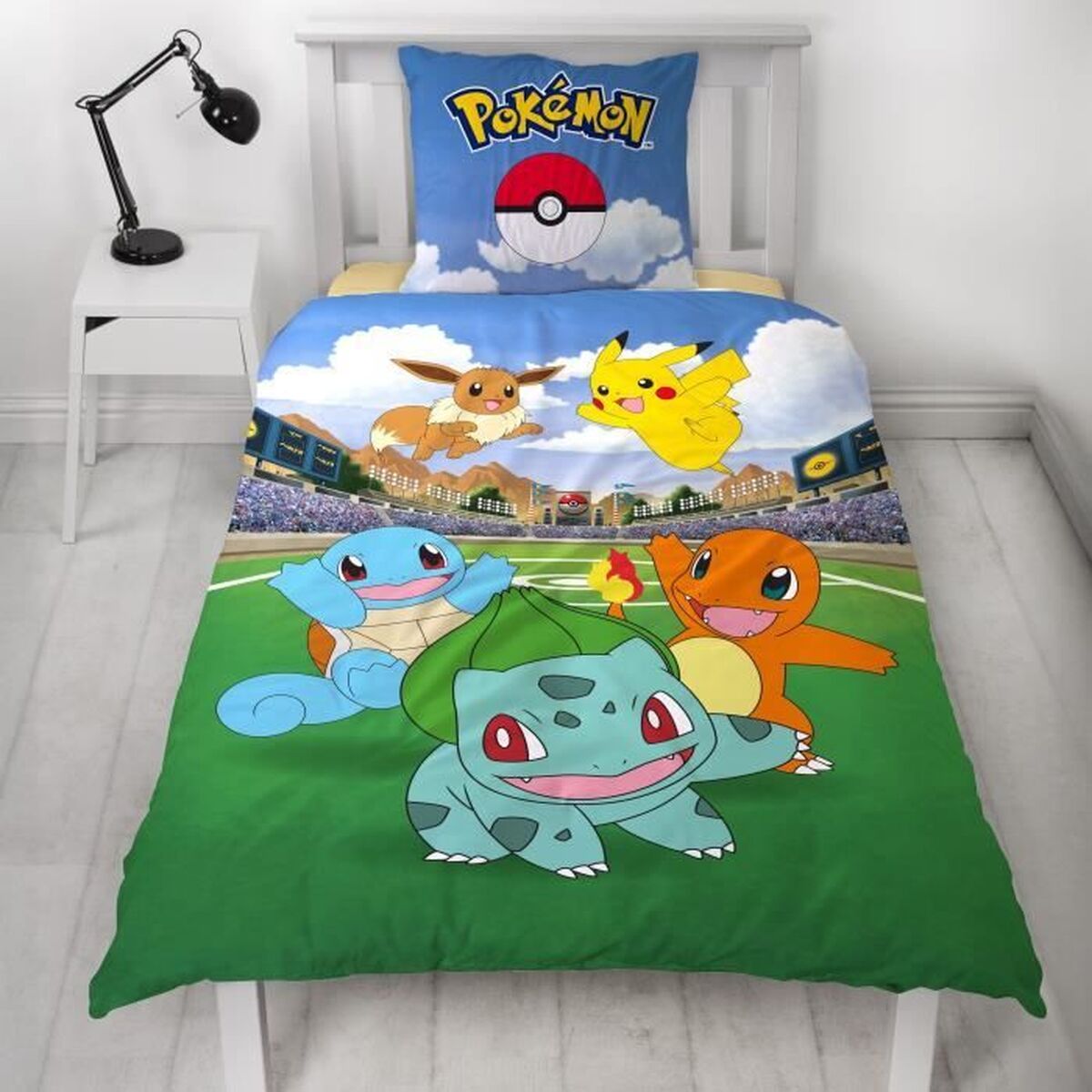 Set husă de pătură Pokémon 25 x 4 x 30 cm Multicolor Pat 140 2 Piese