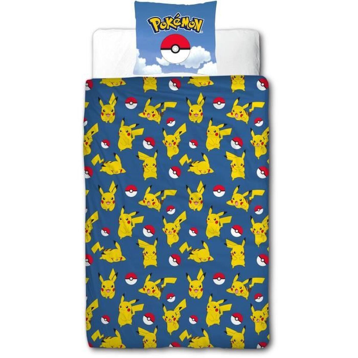 Set husă de pătură Pokémon 25 x 4 x 30 cm Multicolor Pat 140 2 Piese