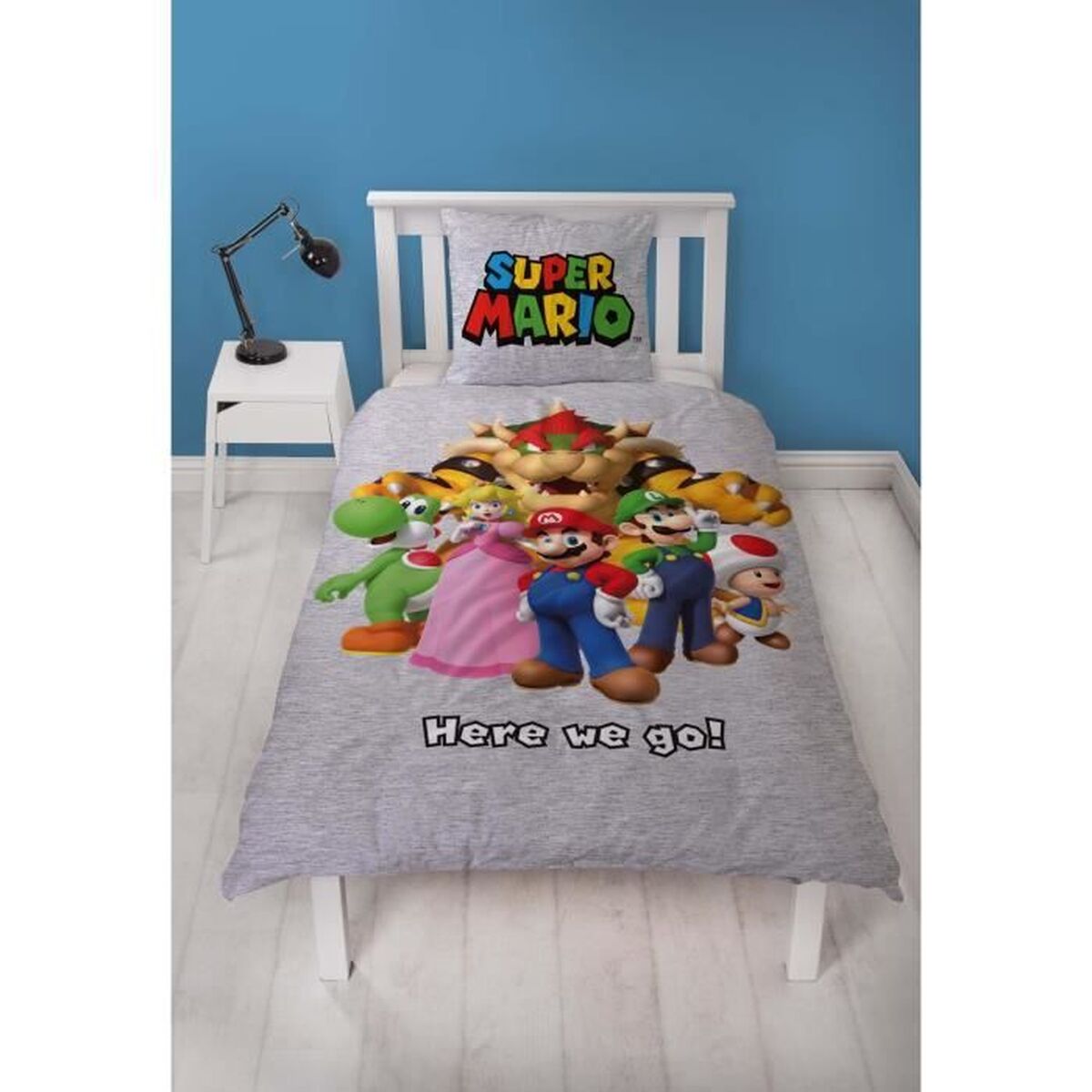 Set husă de pătură Mario Bros Multicolor Pat 140 2 Piese