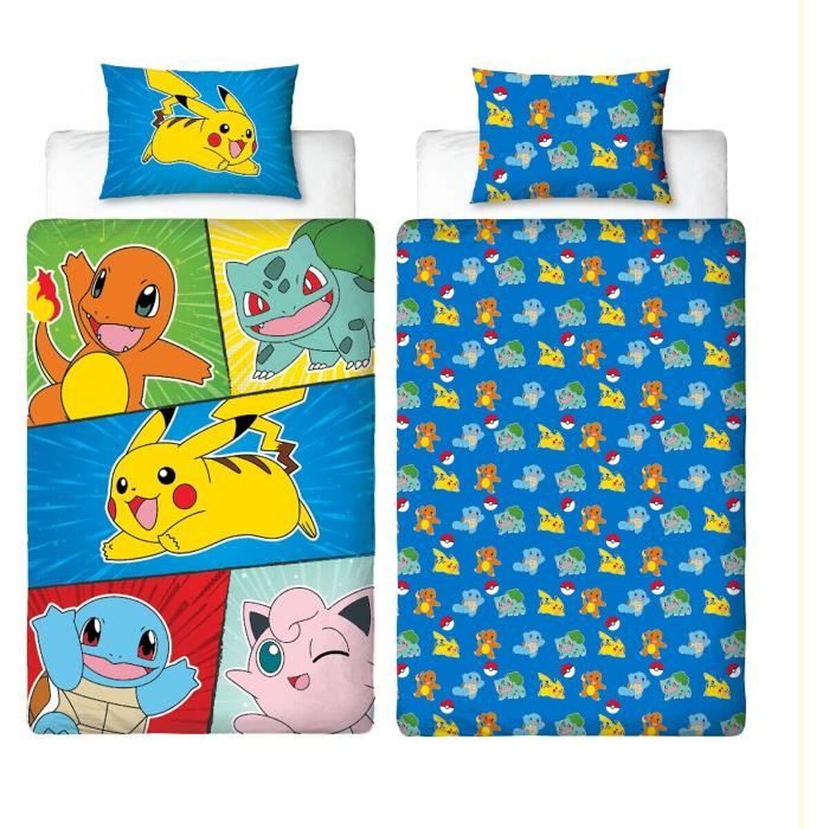 Set husă de pătură Pokémon Multicolor Pat 140 2 Piese