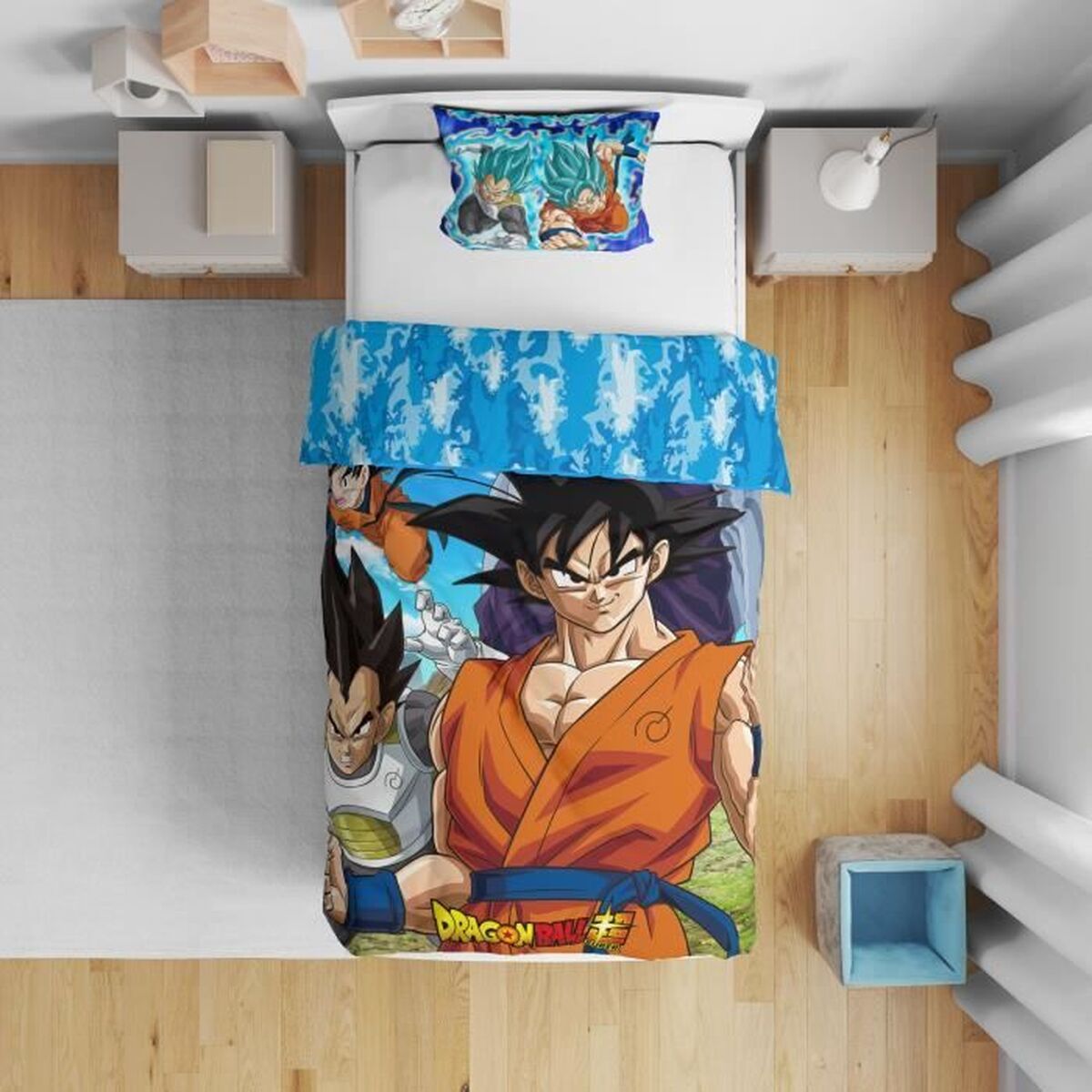 Set husă de pătură Dragon Ball 24 x 4 x 30 cm Multicolor Pat 140 2 Piese