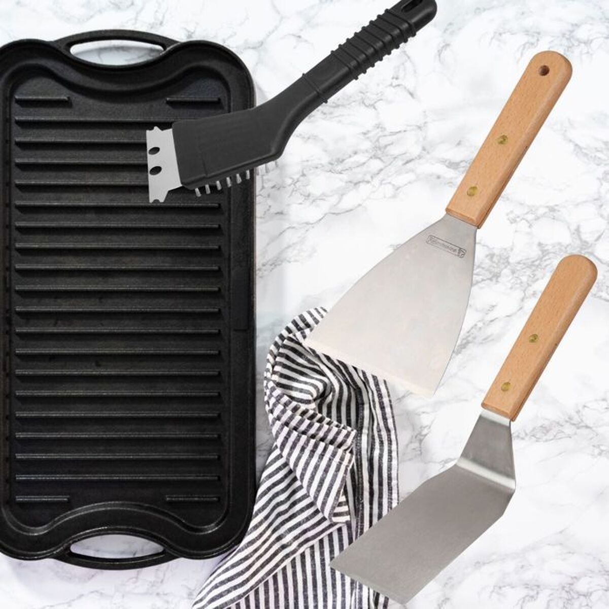 Lingură FM Professional Oțel inoxidabil Plastic 30 X 15 X 22 CM (3 Piese)