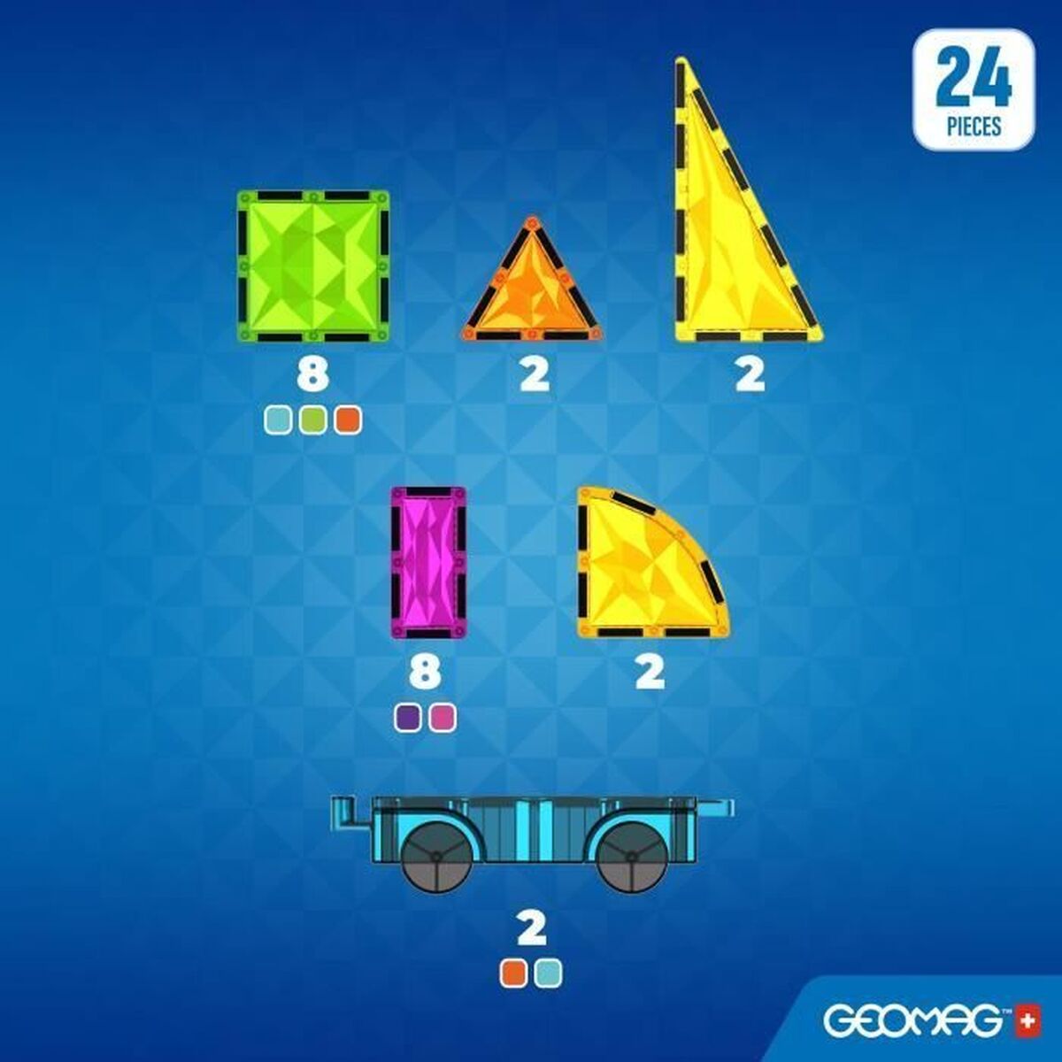 Set de Construcție Geomag 24 Piese