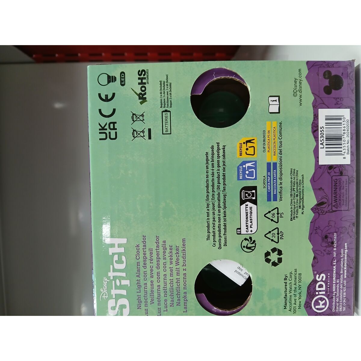 Ceas Deșteptător Kids Licensing Lumină Data