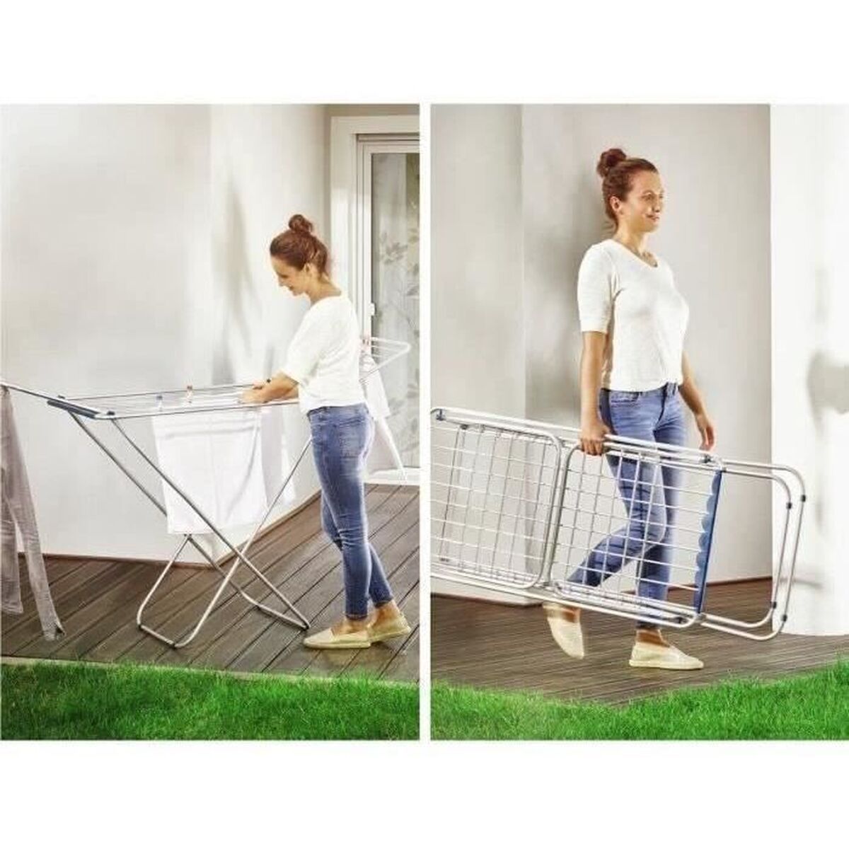 Suport de întins rufe Leifheit Gri Aluminiu 18 m