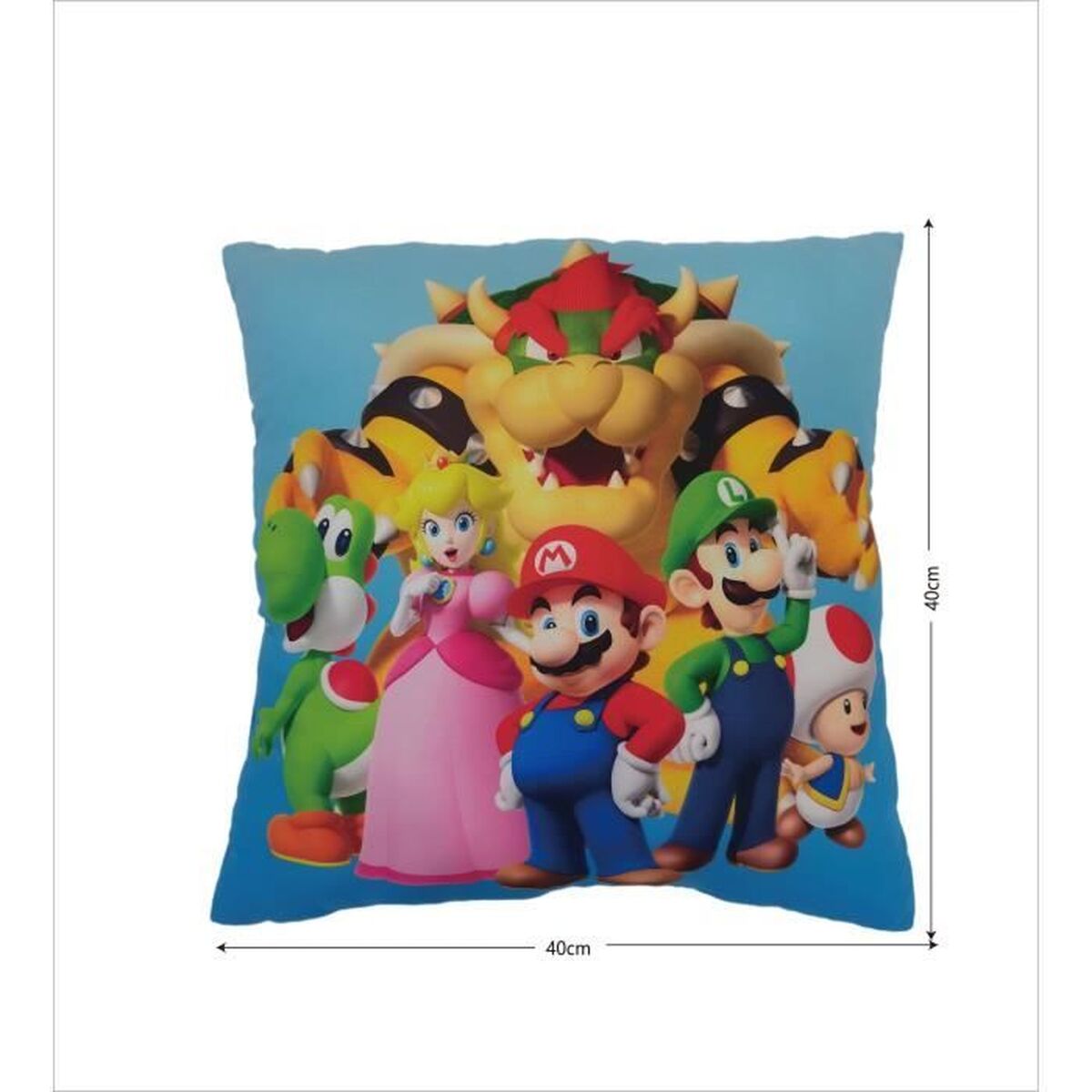 Pernă Mario Bros 41 x 3 x 39 cm Multicolor Poliester Infantil