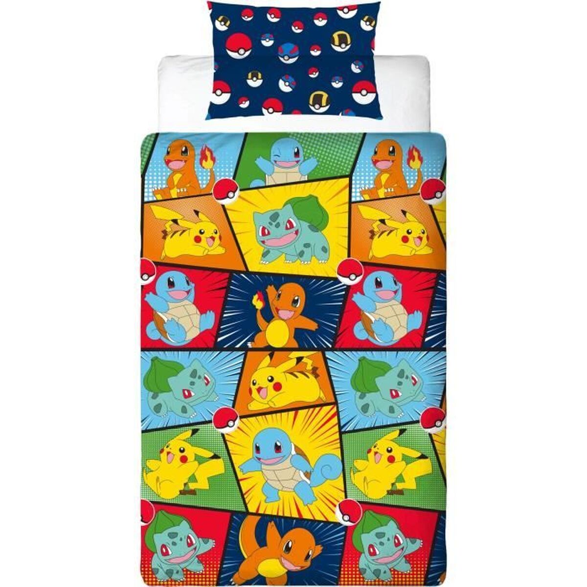 Set husă de pătură Pokémon 25 x 5 x 29 cm Multicolor Pat 140 2 Piese