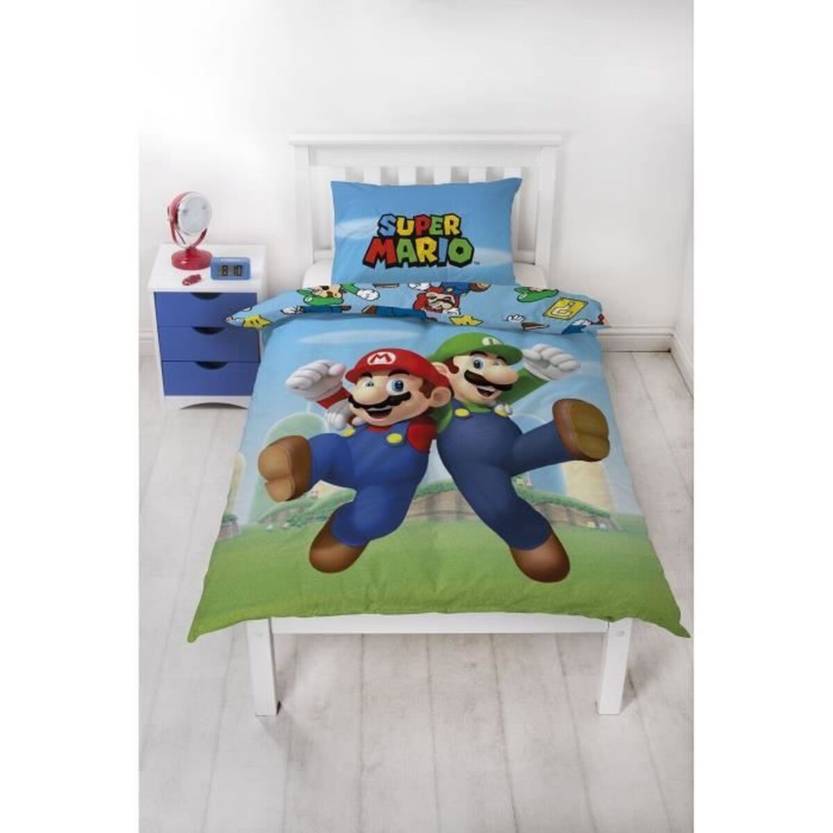 Set husă de pătură Mario Bros Multicolor Pat 140 2 Piese