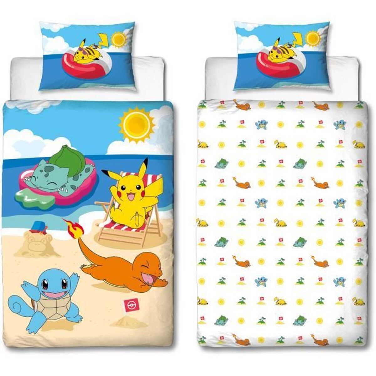 Set husă de pătură Pokémon Multicolor Pat 140 2 Piese