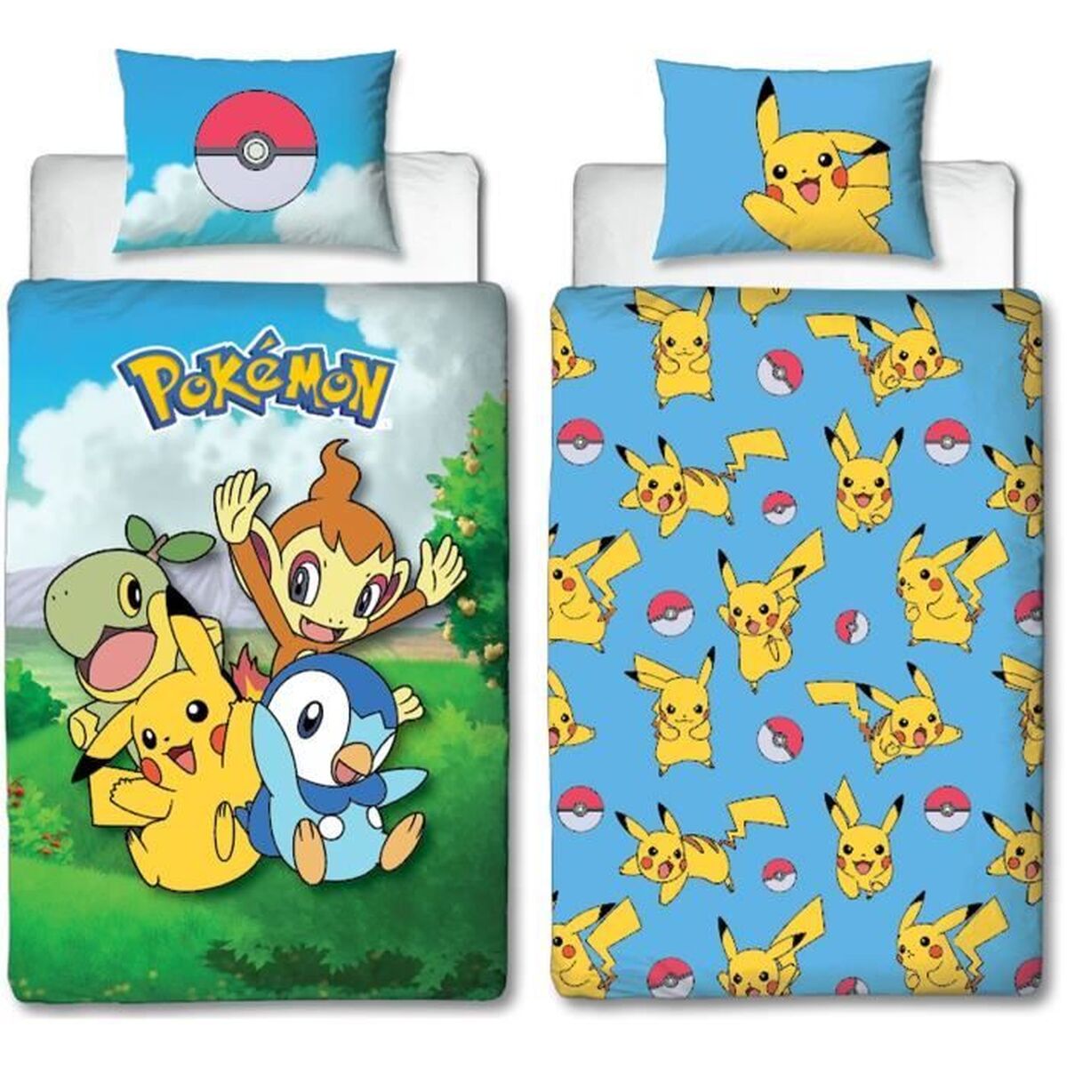 Set husă de pătură Pokémon Multicolor Pat 140 2 Piese