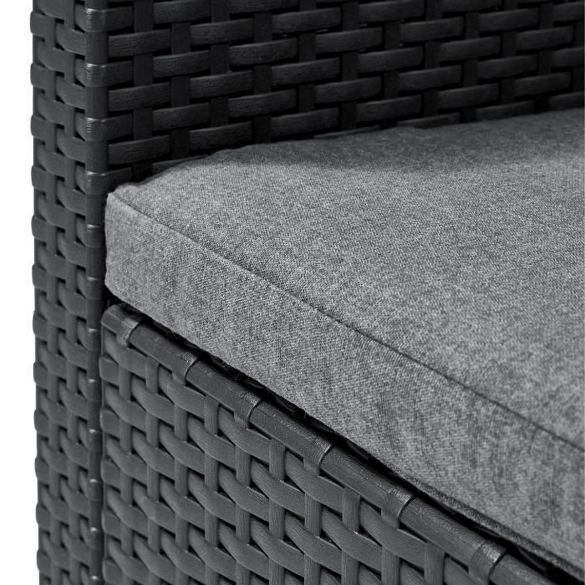 Canapea de grădină Allibert by KETER San Remo ratan sintetic Gri închis PP (65 x 63 x 74 cm)