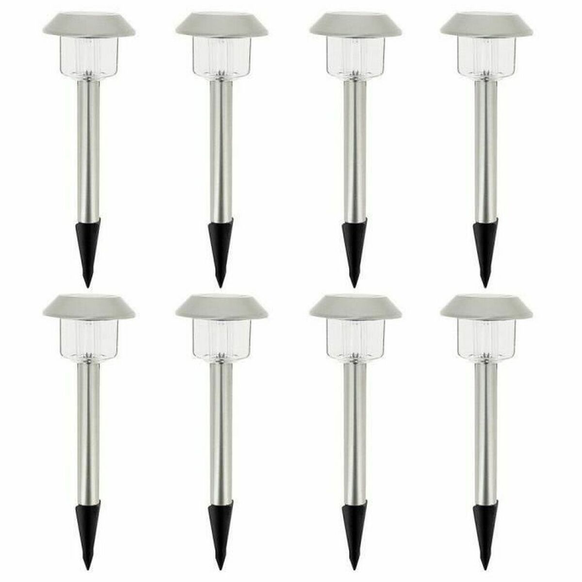 Lampă solară Lumisky Alesia LED Argintiu Oțel inoxidabil Alb rece (8 Unități)