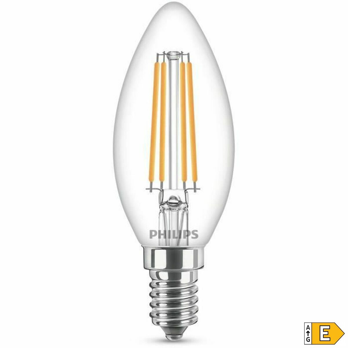 Bec LED Lumânare Philips Equivalent  E14 60 W Alb E (2700 K)