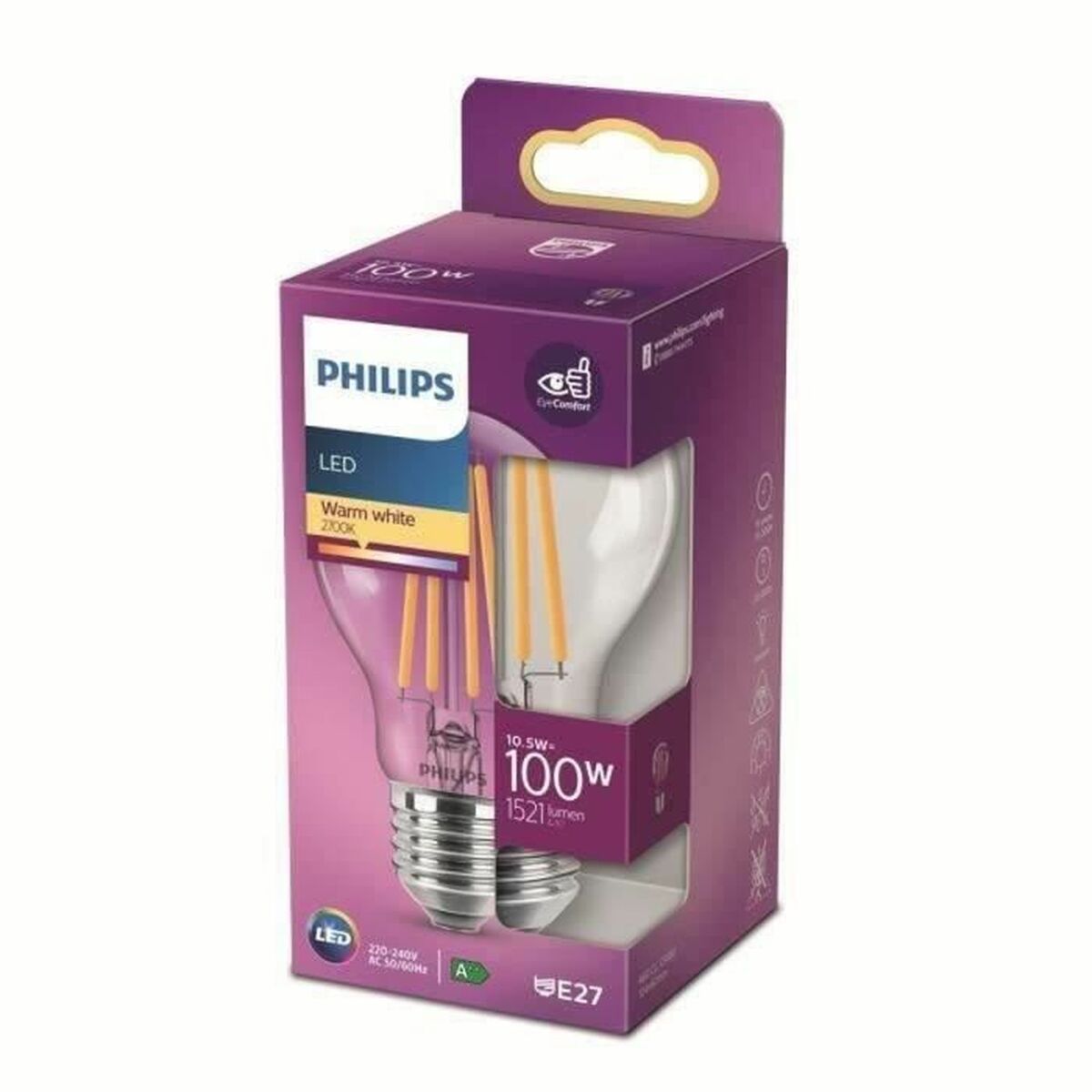 Bec LED Philips Bombilla D 100 W E27 (2700 K)