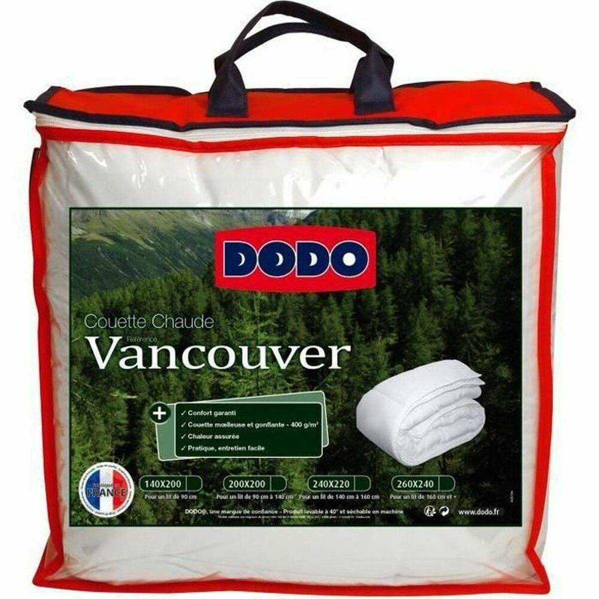 Material de umplutură nordic DODO Vancouver Alb 400 g /m² 220 x 240 cm