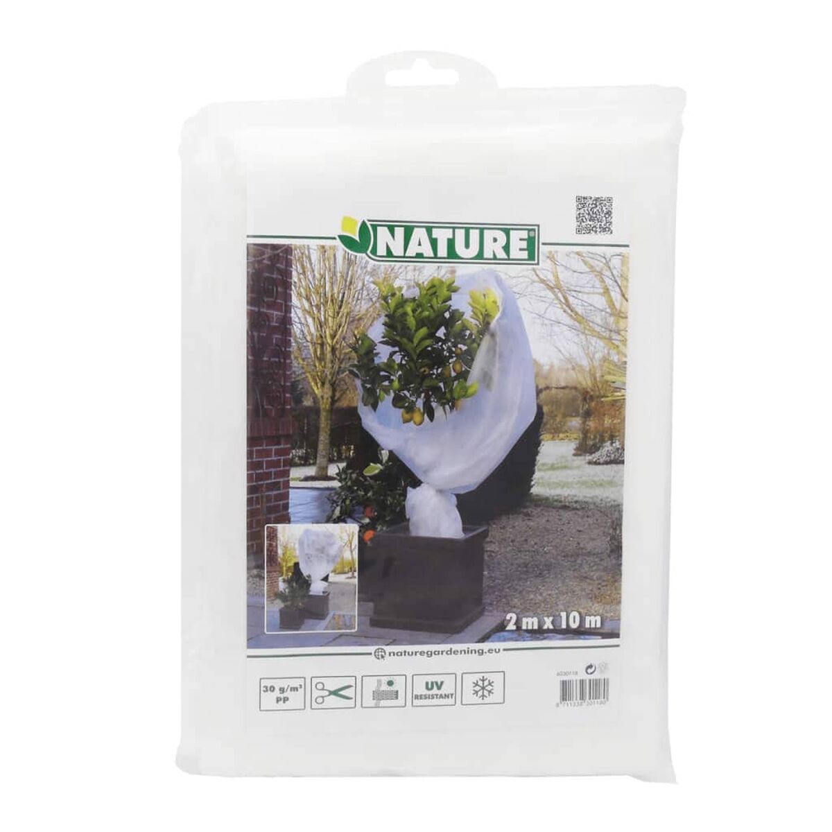 Pânză de protecție Nature 6030118 Alb polipropilenă Plastic 2 x 10 m