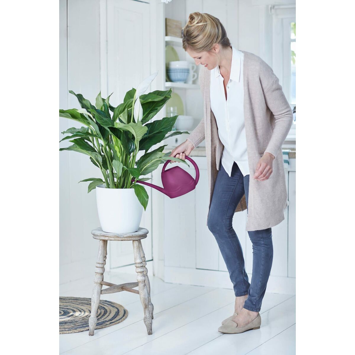 Ghiveci Elho Alb Plastic Rotund