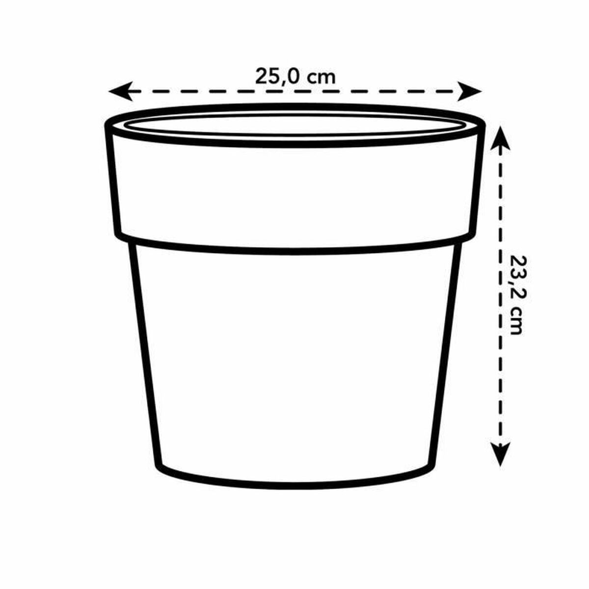 Ghiveci Elho 9262302511800 Ocru Plastic Rotund Ø 24,7 x 23,2 cm