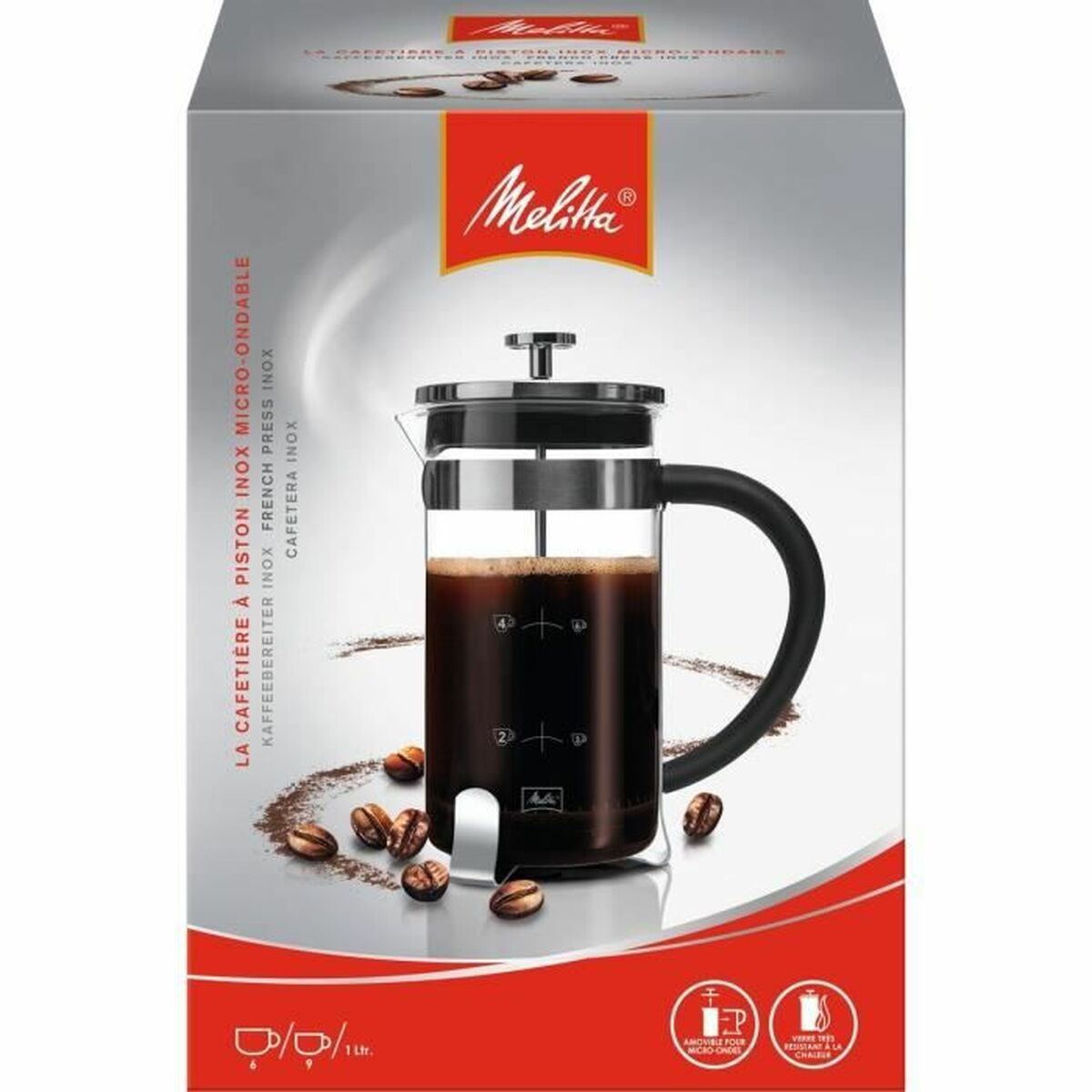 Cafetieră cu Piston Melitta Premium 1 L 8 Hrníčky