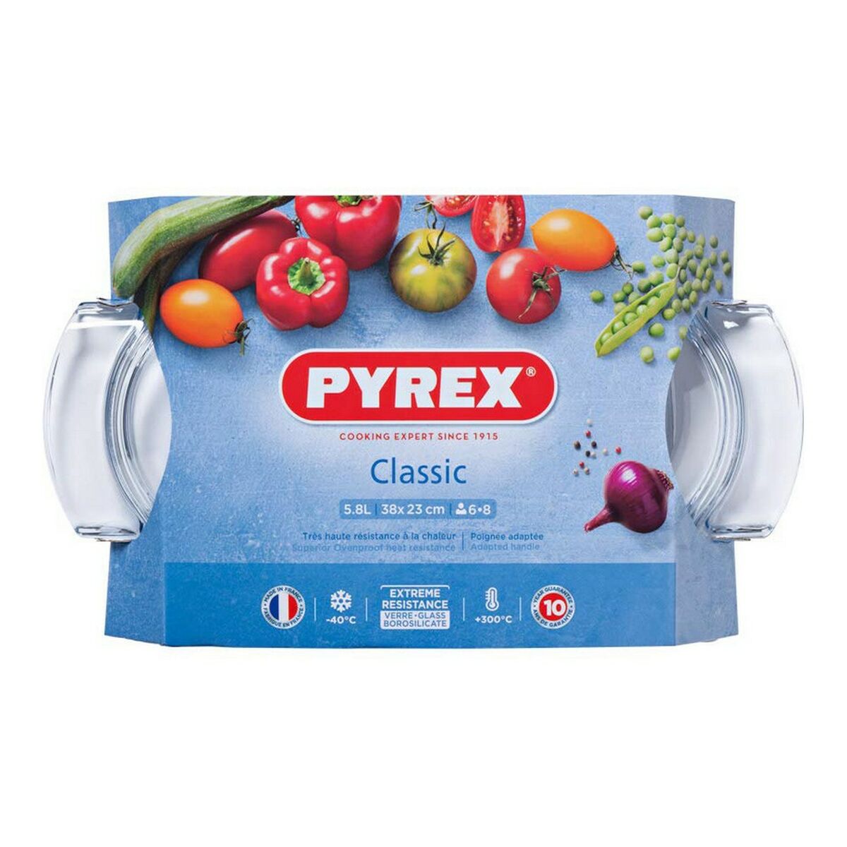 Vas pentru Cuptor Pyrex 1040712 Alb Transparent Sticlă Temperată 6 L 4,5 g 4,5 L