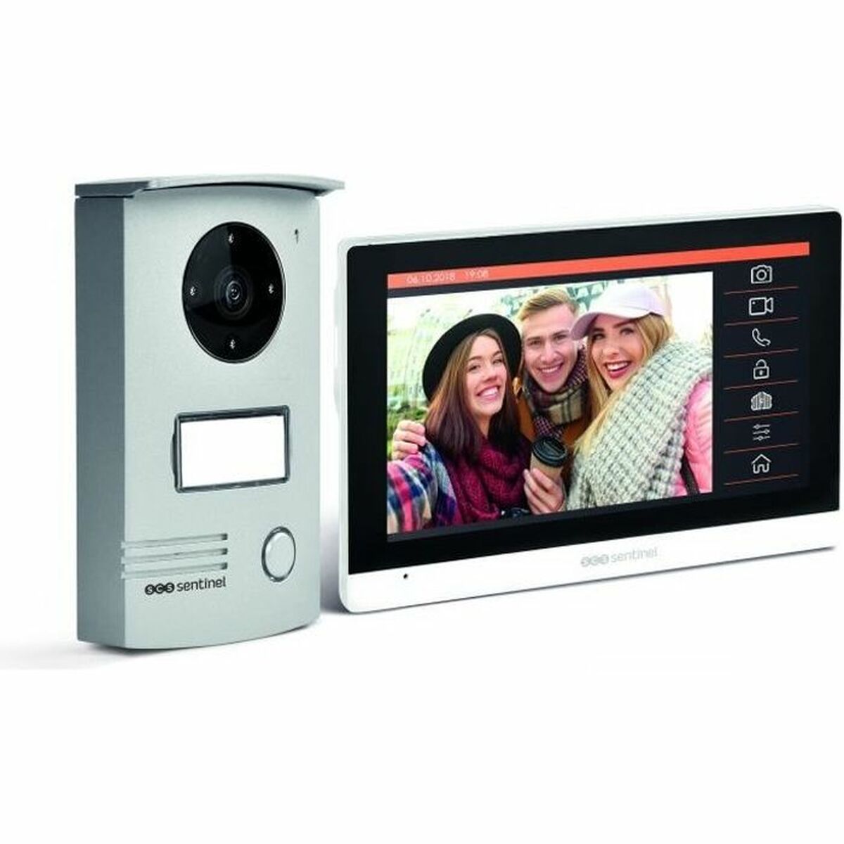 Interfon Video Inteligent SCS SENTINEL VisioDoor 7+ 7" Alb