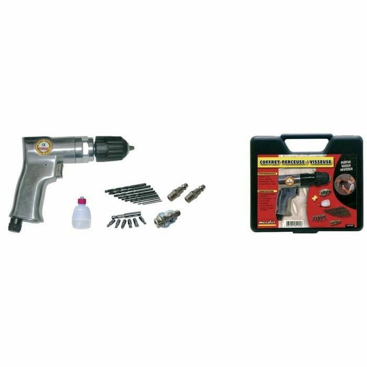 Set burghiu și accesorii MECAFER