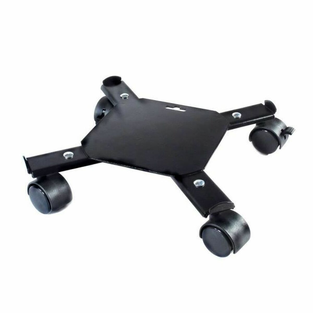 Suport cu roți pentru ghivece Nature Negru Metal